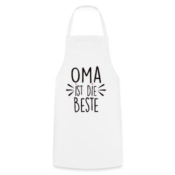 Oma Ist Die Beste - Kochschürze - Weiß - Vorne - AI Model Male 185 dark (185cm)