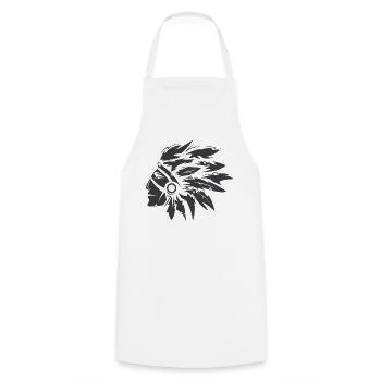 Symbole indien Illustration en chef Icône graphique - Tablier de cuisine - blanc - Devant - AI Model Male 185 dark (185cm)