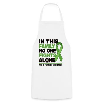 No One Fights Alone Family - Kidney Cancer - Cooking Apron - white - Front - AI Model Male 185 dark (185cm)
