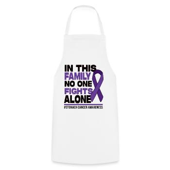 No One Fights Alone - Stomach Cancer Awareness - Kochschürze - Weiß - Vorne - AI Model Male 185 dark (185cm)