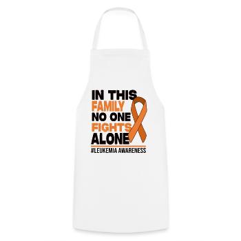 No One Fights Alone Family - Leukemia Awareness - Cooking Apron - white - Front - AI Model Male 185 dark (185cm)