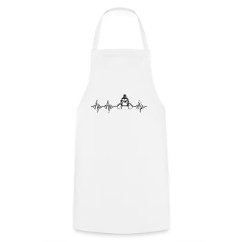 rythme cardiaque de dynamophilie - Tablier de cuisine - blanc - Devant - AI Model Male 185 dark (185cm)