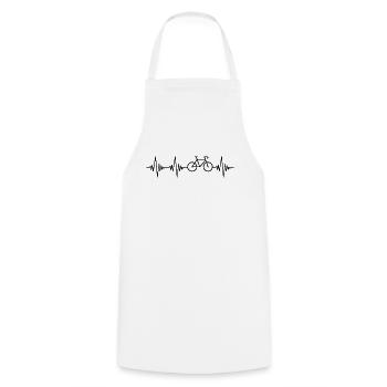 Bicycle Heartbeat - Cooking Apron - white - Front - AI Model Male 185 dark (185cm)