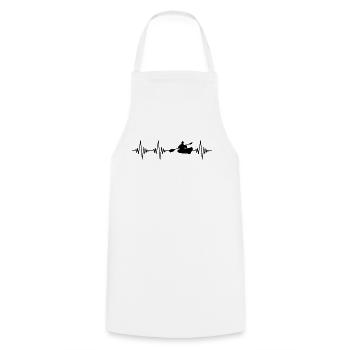 Canoe Kayak Heartbeat - Cooking Apron - white - Front - AI Model Male 185 dark (185cm)