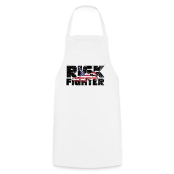 Pilote de chasse à réaction Risque Aviation de chasse Américain - Tablier de cuisine - blanc - Devant - AI Model Male 185 dark (185cm)