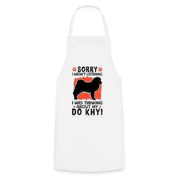 My Do Khyi thought of Tibetmastiff - Cooking Apron - white - Front - AI Model Male 185 dark (185cm)