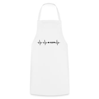 Poker Heartbeat - Cooking Apron - white - Front - AI Model Male 185 dark (185cm)