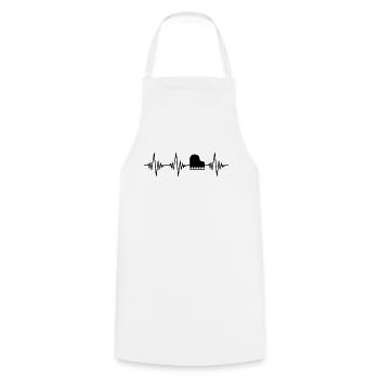 Piano Piano Heartbeat - Cooking Apron - white - Front - AI Model Male 185 dark (185cm)