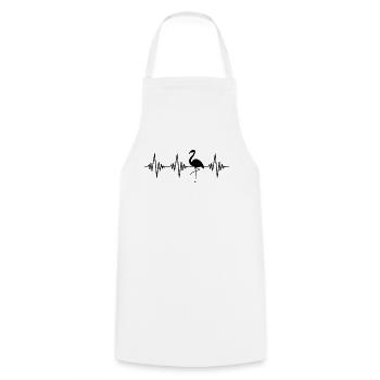 Flamingo Heartbeat - Cooking Apron - white - Front - AI Model Male 185 dark (185cm)