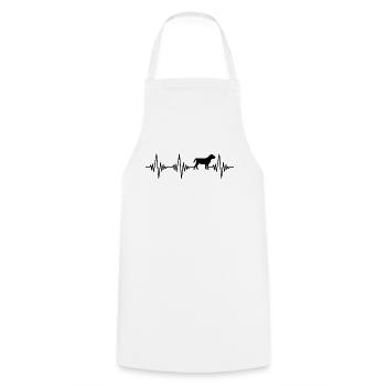 Battement de cœur de chien - Tablier de cuisine - blanc - Devant - AI Model Male 185 dark (185cm)