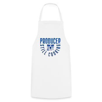 Producteur Toujours en train de cuisiner la musique - Tablier de cuisine - blanc - Devant - AI Model Male 185 dark (185cm)