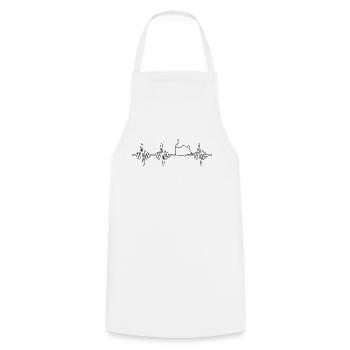 Battement de cœur de la souris - Tablier de cuisine - blanc - Devant - AI Model Male 185 dark (185cm)