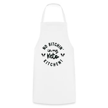 Keto-Diät Ernährungsberaterin Küche - Kochschürze - Weiß - Vorne - AI Model Male 185 dark (185cm)
