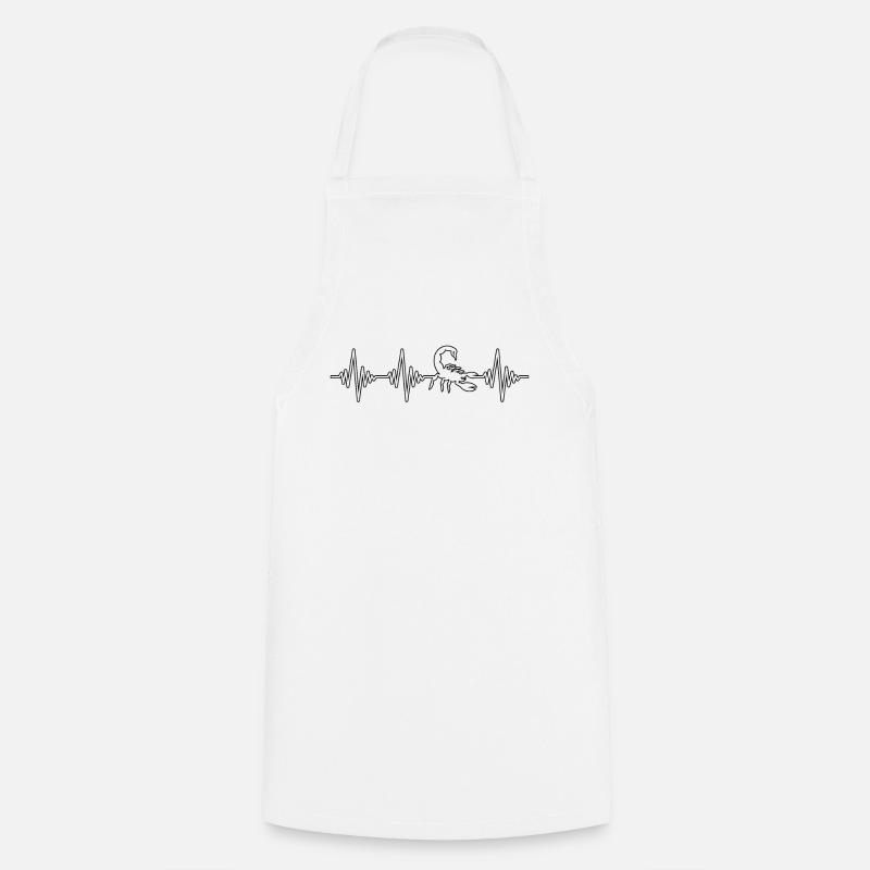 Scorpio Heartbeat - Cooking Apron - white