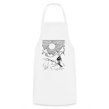 Skiing Skiing Skiing Skiing Skis - Cooking Apron - white - Front - AI Model Male 185 dark (185cm)