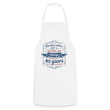 Vintage Légendaire - Vieilli parfaitement 83ème anniversaire - Tablier de cuisine - blanc - Devant - AI Model Male 185 dark (185cm)