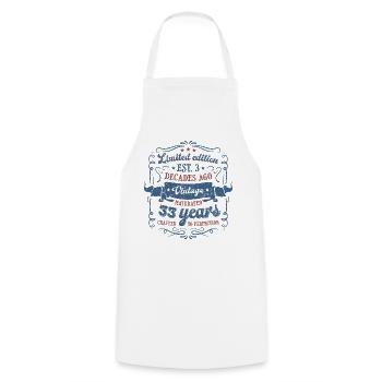 Vintage Legendary - Aged perfectly 33. Geburtstag - Kochschürze - Weiß - Vorne - AI Model Male 185 dark (185cm)