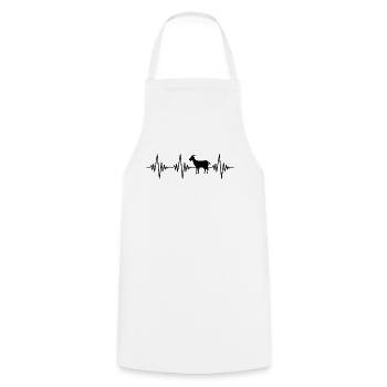 Battement de cœur de chèvre - Tablier de cuisine - blanc - Devant - AI Model Male 185 dark (185cm)