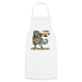 Pumpkinsaurus Dinosaure Drôle Halloween T Rex - Tablier de cuisine - blanc - Devant - AI Model Male 185 dark (185cm)