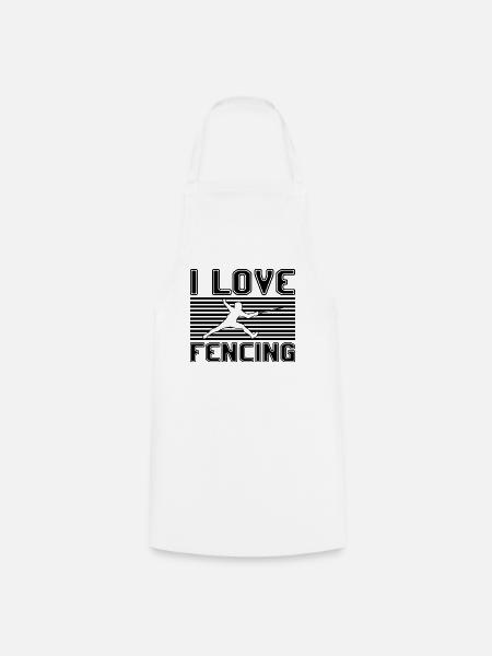 I love fencing - Kochschürze - Weiß