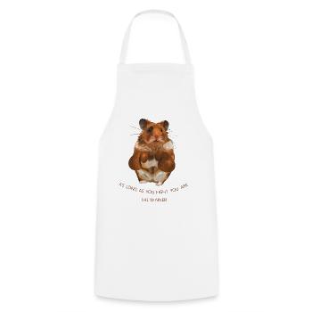 Hamster - Cooking Apron - white - Front - AI Model Male 185 dark (185cm)