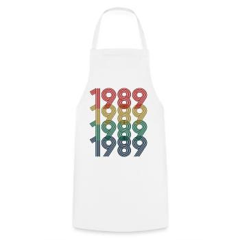 1989 Jahrgang 35. Geburtstag Männer Frauen 35 Jahre alt - Kochschürze - Weiß - Vorne - AI Model Male 185 dark (185cm)