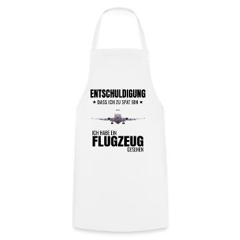 Flugzeug Luftfahrt Flieger Planespotter Idee - Kochschürze - Weiß - Vorne - AI Model Male 185 dark (185cm)