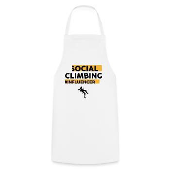 Social Media Influencer Social Climbing Meme - Cooking Apron - white - Front - AI Model Male 185 dark (185cm)