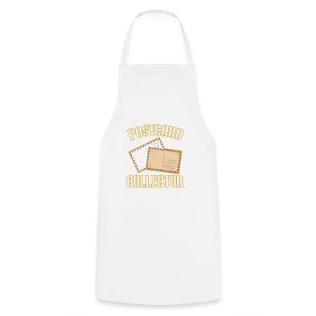 Deltiology card Colleting Deltiologist postcard - Cooking Apron - white - Front - AI Model Male 185 dark (185cm)