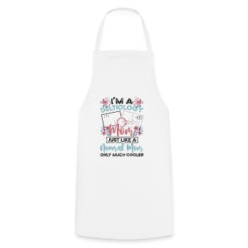 Deltiology Mom Postcard Collector for Deltiologists - Cooking Apron - white - Front - AI Model Male 185 dark (185cm)