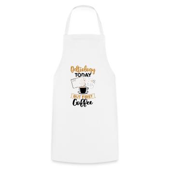 Deltiology coffee Deltiologist postcard collector - Cooking Apron - white - Front - AI Model Male 185 dark (185cm)