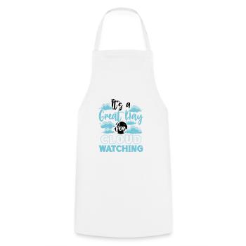 Cloud Watcher Meteorology Meteorologist Cloud - Cooking Apron - white - Front - AI Model Male 185 dark (185cm)