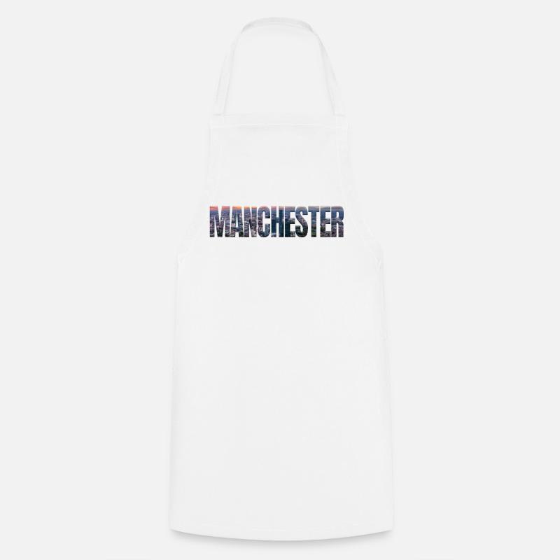 Manchester Skyline - Cooking Apron - white