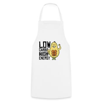 Keto Dietitian Low Carb Food Nutritionist Diet - Cooking Apron - white - Front - AI Model Male 185 dark (185cm)