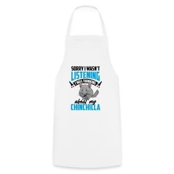 Chinchilla thought of woolly mouse - Cooking Apron - white - Front - AI Model Male 185 dark (185cm)