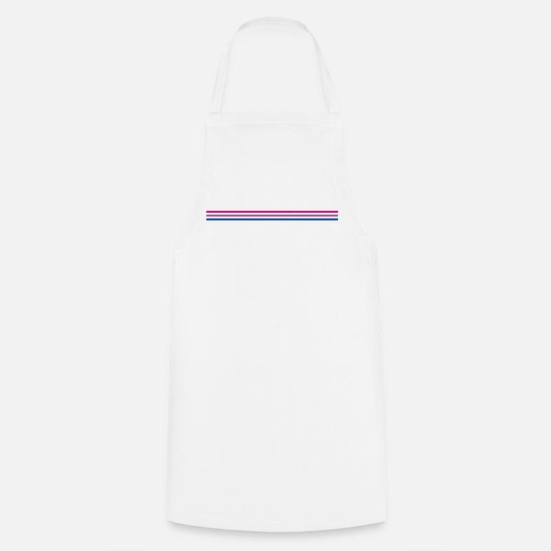 Bisexual-flag (minimalistic) - Cooking Apron - white