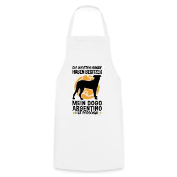 Dogo Argentino hat Personal Argentinien Dogge - Kochschürze - Weiß - Vorne - AI Model Male 185 dark (185cm)