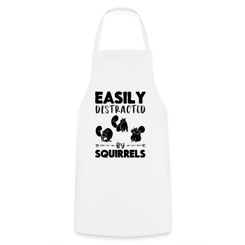 Squirrels love squirrels easily from - Cooking Apron - white - Front - AI Model Male 185 dark (185cm)