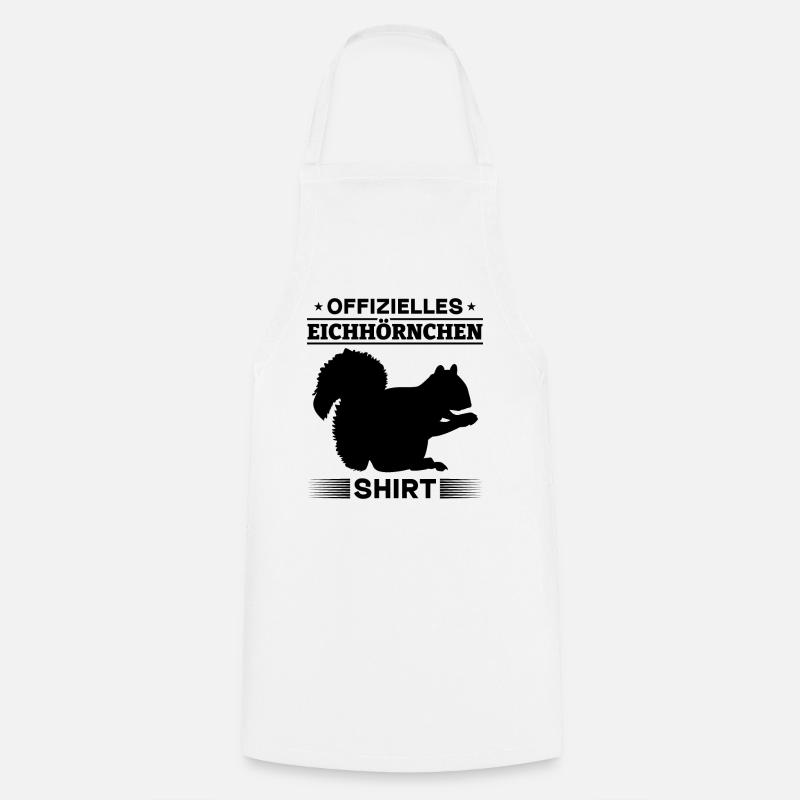 Eichhörnchen - Offizielles Eichhörnchen Shirt - Kochschürze - Weiß