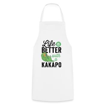 Kakapo everything better with flightless Kakapo - Cooking Apron - white - Front - AI Model Male 185 dark (185cm)