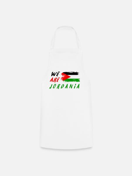 Wir sind Jordanien - Kochschürze - Weiß