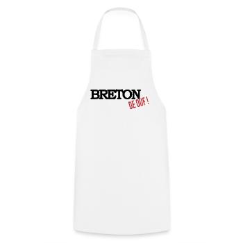 Breton de ouf - Tablier de cuisine - blanc - Devant - AI Model Male 185 dark (185cm)