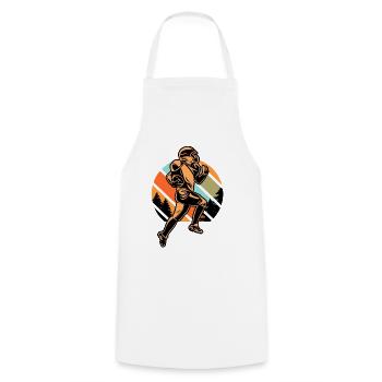 Retro Vintage American Football Sport - Kochschürze - Weiß - Vorne - AI Model Male 185 dark (185cm)