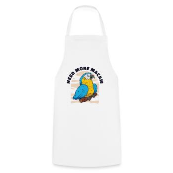 Macaw Parrot Lover Nature Zoo Animal Pet - Cooking Apron - white - Front - AI Model Male 185 dark (185cm)