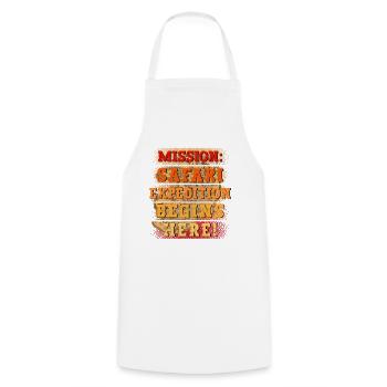 Safari Wildlife Mission Expedition Adventure - Cooking Apron - white - Front - AI Model Male 185 dark (185cm)