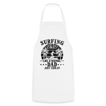 Surfer Papa wie ein normaler Vater Nur cooler - Kochschürze - Weiß - Vorne - AI Model Male 185 dark (185cm)