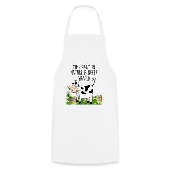 Temps passé dans la nature - Tablier de cuisine - blanc - Devant - AI Model Male 185 dark (185cm)