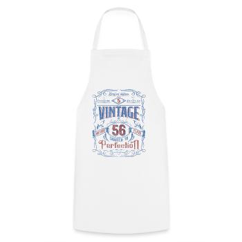 Vintage Crafted To Perfection 56th Birthday - Cooking Apron - white - Front - AI Model Male 185 dark (185cm)