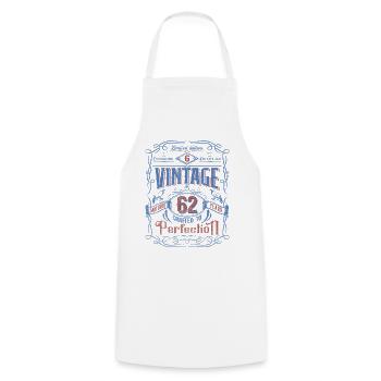 Vintage Crafted To Perfection 62nd Birthday - Cooking Apron - white - Front - AI Model Male 185 dark (185cm)