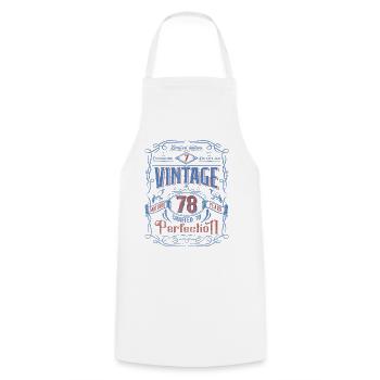 Vintage Crafted To Perfection 78th Birthday - Cooking Apron - white - Front - AI Model Male 185 dark (185cm)